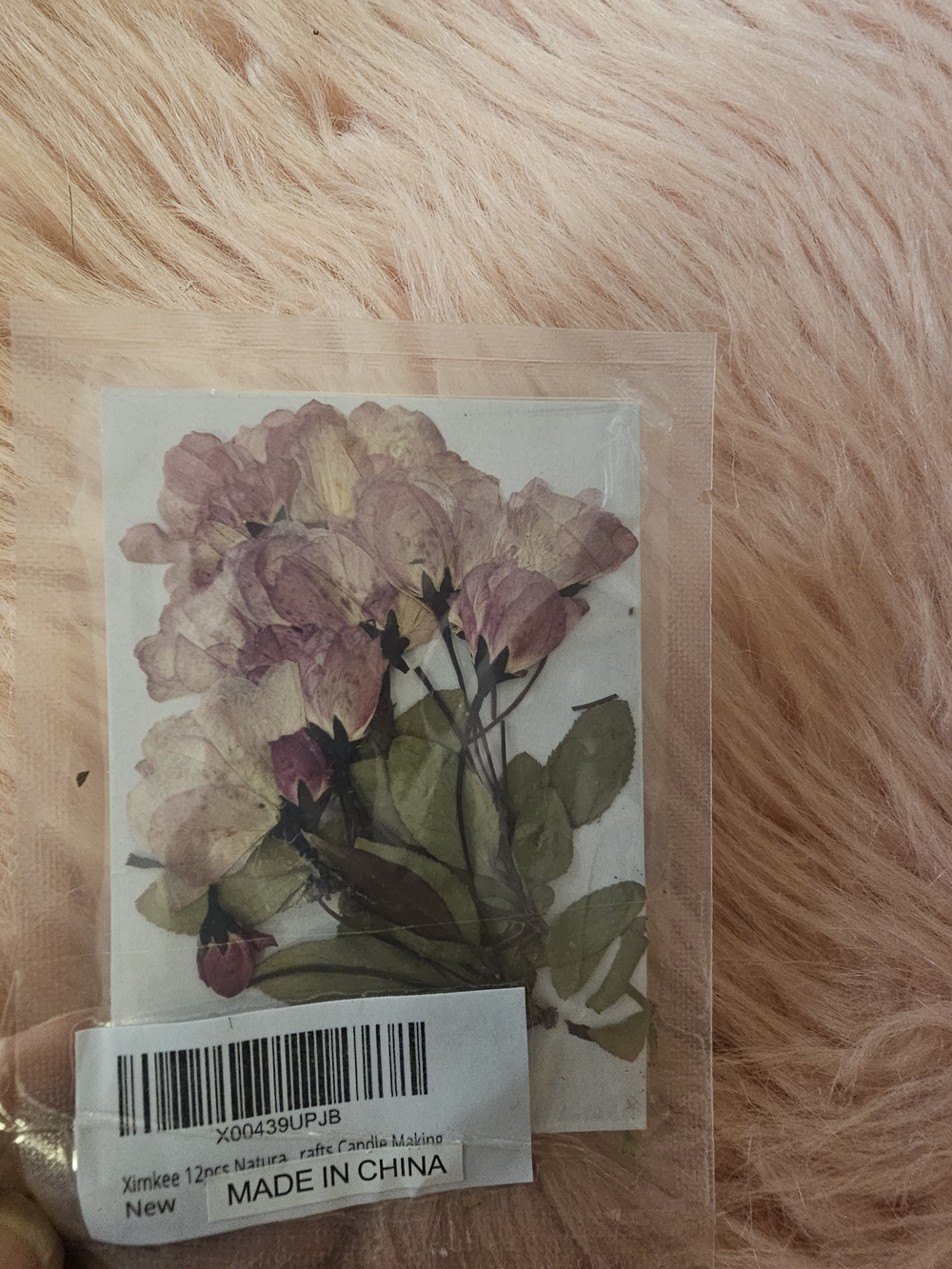 Pressed Pink and Green Floral Accent Art - Home Decor